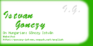 istvan gonczy business card